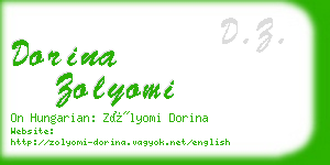 dorina zolyomi business card