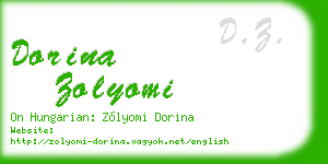dorina zolyomi business card